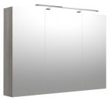 Badezimmer - Spiegelschrank Nadiad 43, Farbe: Esche grau – 70 x 100 x 14 cm (H x B x T)