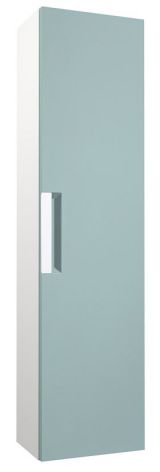 Badezimmer - Hochschrank Purina 24, Farbe: Aquamarin / Weiß – 138 x 35 x 25 cm (H x B x T)