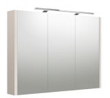 Badezimmer - Spiegelschrank Malegaon 18, Farbe: Kaschmir Grau – Abmessungen: 65 x 88 x 12 cm (H x B x T)