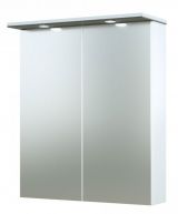 Bad - Spiegelschrank Bijapur 02, Farbe: Grau glänzend – 73 x 61 x 14 cm (H x B x T)