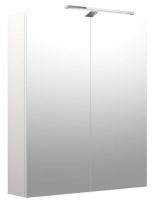 Badezimmer - Spiegelschrank Purina 07, Farbe: Weiß matt – 70 x 60 x 14 cm (H x B x T)