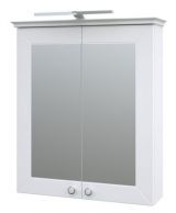 Badezimmer - Spiegelschrank Dindigul 02, Farbe: Weiß matt – 73 x 64 x 17 cm (H x B x T)