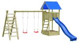 Spielturm K40 inkl. Sandkasten und Doppelschaukel FSC® - Abmessungen: 410 x 190 cm (L x B)