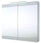 Bad - Spiegelschrank Eluru 04, Farbe: Weiß glänzend – 70 x 75 x 14 cm (H x B x T)