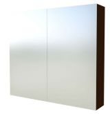 Badezimmer - Spiegelschrank Nadiad 10, Farbe: Eiche Schwarz – 70 x 80 x 14 cm (H x B x T)
