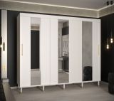 Kleiderschrank mit genügend Stauraum Jotunheimen 203, Farbe: Weiß - Abmessungen: 208 x 250,5 x 62 cm (H x B x T)