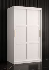 Schlichter Kleiderschrank mit genügend Stauraum Liskamm 01, Farbe: Weiß matt - Abmessungen: 200 x 100 x 62 cm (H x B x T), mit zwei Türen