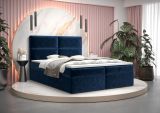 Edles Doppelbett Pirin 40, Farbe: Blau - Liegefläche: 160 x 200 cm (B x L), mit Stauraum