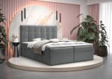 Einzelbett mit modernen Design Pirin 78, Farbe: Grau - Liegefläche: 140 x 200 cm (B x L), mit Stauraum