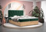 Elegantes Einzelbett mit modernen Design Pilio 18, Farbe: Grün / Eiche Golden Craft - Liegefläche: 140 x 200 cm (B x L)