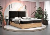 Modernes Einzelbett mit Stauraum Pilio 32, Farbe: Schwarz / Eiche Golden Craft - Liegefläche: 140 x 200 cm (B x L)