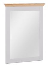 Spiegel Cuenca 11, Farbe: Eiche / Weiß - Abmessungen: 103 x 80 x 6 cm (H x B x T)
