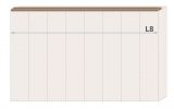 Oberer Rahmen für Drehtürenschrank / Kleiderschrank Gataivai und Anbaumodule, 2er Set, Farbe: Walnuss - Breite: 181 cm
