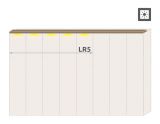 Oberer LED-Rahmen für Drehtürenschrank / Kleiderschrank Gataivai und Anbaumodule, Farbe: Walnuss - Breite: 227 cm