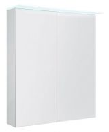 Badezimmer - Spiegelschrank Siliguri 01, Farbe: Weiß glänzend – 70 x 60 x 13 cm (H x B x T)