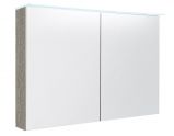 Badezimmer - Spiegelschrank Siliguri 34, Farbe: Esche Grau – 70 x 120 x 13 cm (H x B x T)
