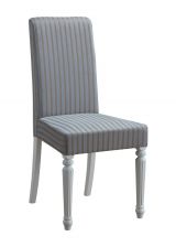Stuhl Maridi 117, Farbe: Grau / Weiß, teilmassiv - Abmessungen: 97 x 45 x 56 cm (H x B x T)