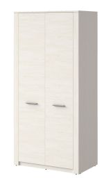 Kleiderschrank mit viel Stauraum Schleie 06, Farbe: Kiefer Weiß - Abmessungen: 191 x 90 x 54 cm (H x B x T)