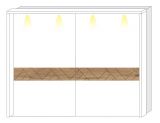 LED-Rahmen für Schiebetürenschrank / Kleiderschrank Faleasiu 10 und 11, Farbe: Weiß 