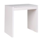 Kleiner heller Schreibtisch "Subotica" 01, Farbe: Weiß, 76 x 80 x 45 cm, schlichtes Design, praktische Schublade, stabile Konstruktion, langlebig