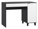 Schreibtisch Vacas 27, Farbe: Schwarz / Weiß - Abmessungen: 78 x 110 x 57 cm (H x B x T)