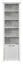 Regal Bibaor 01, Farbe: Eiche Weiß - 209 x 67 x 41 cm (H x B x T)