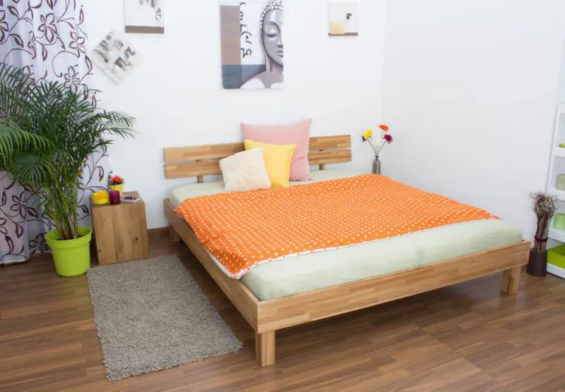 Bett Eiche 180 x 200 cm geölt Abbildung