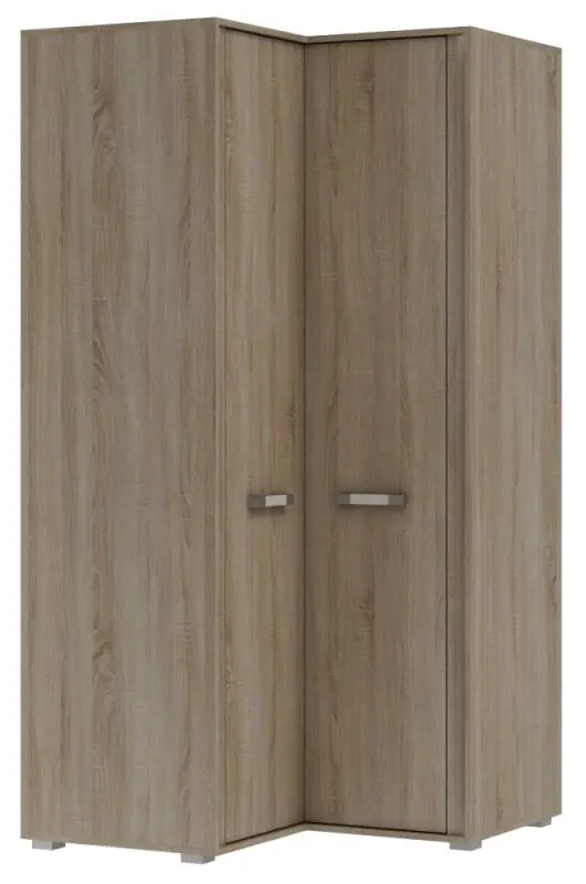 1 Meter breiter Kleiderschrank mit 2 Türen | Farbe: Sonoma Eiche Abbildung