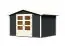 Gartenhaus aus Blockbohlen mit Satteldach, Farbe: Anthrazit, Grundfläche: 5,66 m²