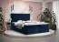 Modernes Einzelbett mit weichen Veloursstoff Pirin 65, Farbe: Blau - Liegefläche: 140 x 200 cm (B x L)