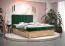 Doppelbett im eleganten Design Pilio 23, Farbe: Grün / Eiche Golden Craft - Liegefläche: 160 x 200 cm (B x L)