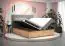 Doppelbett mit weiche Veloursstoff Pilio 21, Farbe: Beige / Eiche Golden Craft - Liegefläche: 160 x 200 cm (B x L)