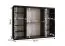 Edler Kleiderschrank mit 10 Fächern Balmenhorn 71, Farbe: Schwarz matt / Weiß matt - Abmessungen: 200 x 250 x 62 cm (H x B x T), mit drei Türen