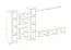 Moderne Wohnwand Kongsvinger 43, Farbe: Weiß Hochglanz / Eiche Wotan - Abmessungen: 180 x 330 x 40 cm (H x B x T), mit genügend Stauraum