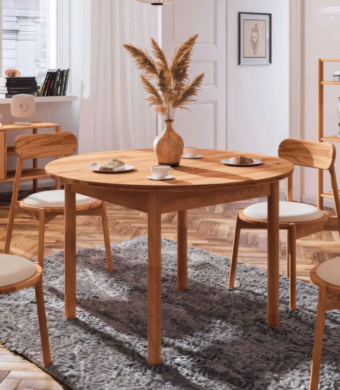 Esstisch Wellsford 52 Kernbuche massiv geölt - Durchmesser: 120 cm