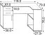 Schreibtisch Rosario 53, Farbe: Nuss- 76 x 119 x 53 cm (H x B x T)