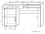 Schreibtisch Bulolo 11, Farbe: Weiß / Nuss - Abmessungen: 78 x 125 x 55 cm (H x B x T)