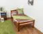 Kinderbett / Jugendbett "Easy Premium Line" K1/2n, Buche Vollholz massiv kirschrot lackiert - Liegefläche: 90 x 190 cm