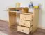 Schreibtisch Kiefer massiv Vollholz natur Junco 189 - Abmessung 75 x 110 x 55 cm (H x B x T)