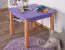Kindertisch Laurenz Buche Vollholz massiv natur / lila - Abmessungen: 47 x 50 x 50 cm (H x B x T)