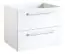 Badezimmermöbel - Set AL Rajkot, 3-teilig inkl. Waschtisch / Waschbecken, Farbe: Weiß glänzend