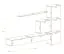 Wohnwand Balestrand 140, Farbe: Weiß / Eiche Wotan - Abmessungen: 200 x 310 x 40 cm (H x B x T), mit Push-to-open Funktion