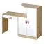 Kinderzimmer - Schreibtisch Fabian 11, Farbe: Eiche Hellbraun / Weiß / Rosa - 120 x 150 x 50 cm (H x B x T)