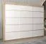 Schiebetürenschrank / Kleiderschrank Jan 06A, Farbe: Eiche Sonoma / Weiß matt - Abmessungen: 200 x 250 x 62 cm ( H x B x T)