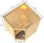 Sauna "Henrik" SET mit bronzierter Tür - Farbe: Natur, Ofen externe Steuerung easy 9 kW - 145 x 145 x 187 cm (B x T x H)