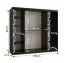 Eleganter Kleiderschrank mit 10 Fächern Balmenhorn 89, Farbe: Weiß matt - Abmessungen: 200 x 200 x 62 cm (H x B x T), mit einer Spiegeltür