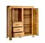 Wohnzimmer Komplett - Set F Balsa, 6-teilig, gewachst / geölt, Natur Eiche teilmassiv, mit gebürsteter Oberfläche, Saug- und Wischroboter geeignet, optional: LED-Beleuchtung