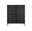 Stylisches Wohnzimmer - Set D Balta, 4-teilig, Beine: Metall, Farbe: Schwarz, ABS-Kantenschutz, Push-to-open Funktion