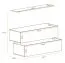 2er Set außergewöhnliche TV-Unterschränke Balestrand 342, Farbe: Schwarz / Weiß - Abmessungen: 110 x 130 x 30 cm (H x B x T), mit Push-to-open Funktion