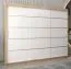 250 cm breiter Kleiderschrank mit 10 Fächern und 3 Türen | Farbe: Sonoma Eiche / Weiß Abbildung